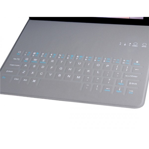 BK118 Ultra-thin Universal Bluetooth Keyboard with Leather Case (Black)