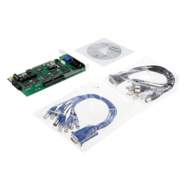 16 Channel 120 FPS DVR PCI Video Capture Card Supports both PAL and NTSC Standards (Green)