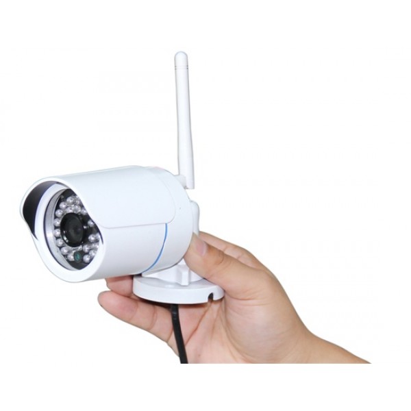 AM-Q6320-WIFI 1.0 Mega Pixel IP66 HD Network Mini WiFi IR-Bullet Camera (White)