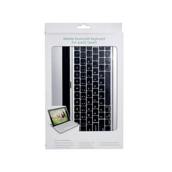 Mobile Stand Bluetooth Keyboard for iPad 2/3/4 (Black)