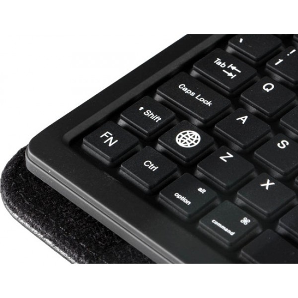 2-in-1 Faux Leather & Silicone Stand Protective Case with Bluetooth Keyboard for iPad Mini (Black)