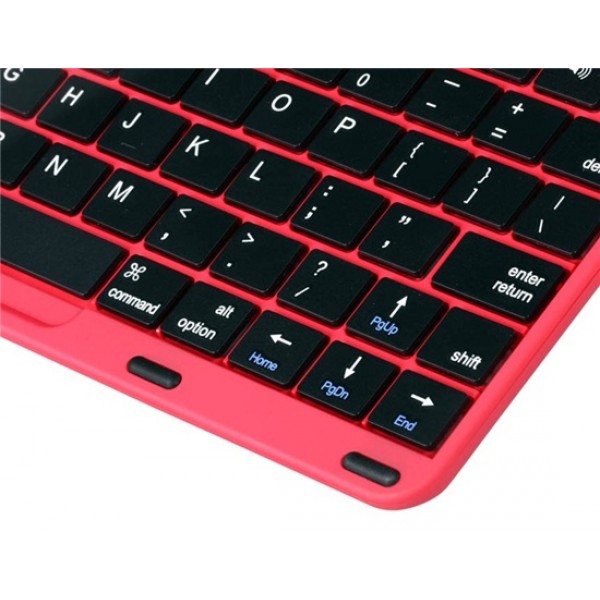 ABS Plastic 360 Degree Rotation Bluetooth Keyboard & Protective Case with Stand for iPad 2/3/4 (Red)