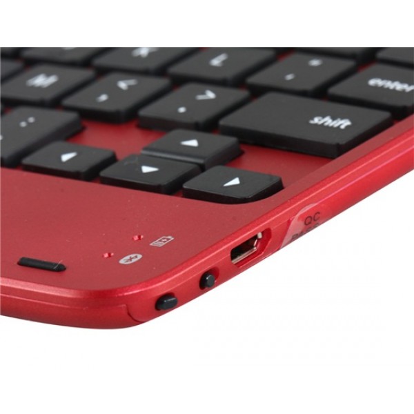 Ultra-slim 7.7 mm Bluetooth3.0 Keyboard for iPad Mini, Android Tablet PCs (Red)