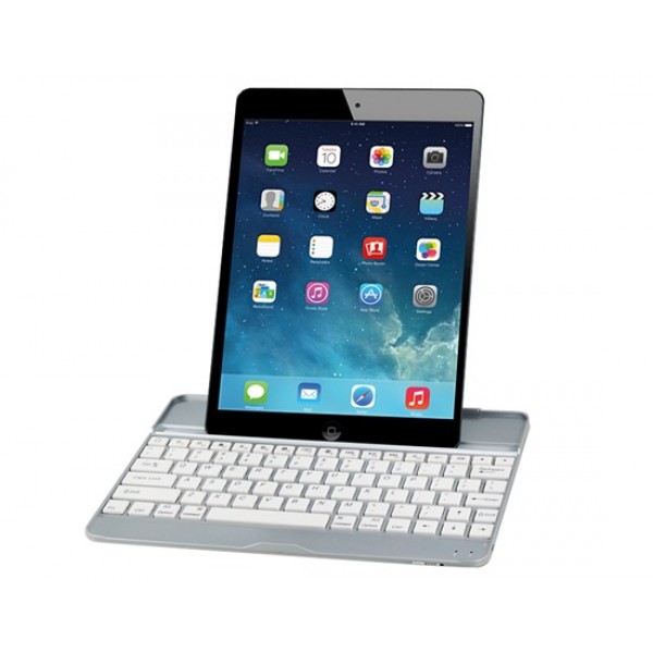 Ultra-Thin Mobile Wireless Bluetooth Aluminium Alloy Keyboard for iPad Air (White)