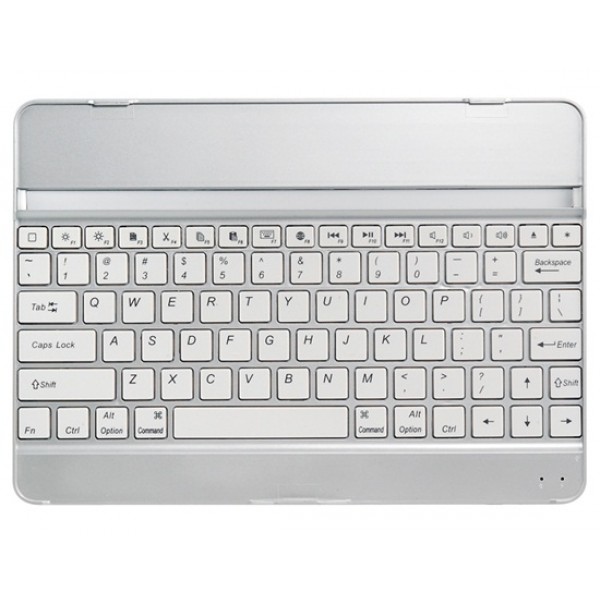 Ultra-Thin Mobile Wireless Bluetooth Aluminium Alloy Keyboard for iPad Air (White)