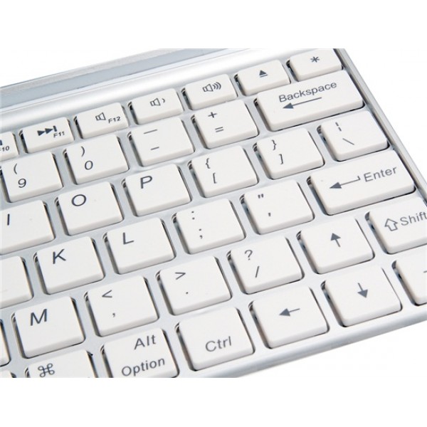 Ultra-Thin Mobile Wireless Bluetooth Aluminium Alloy Keyboard for iPad Air (White)