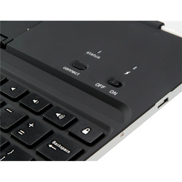 BK3016-B Ultra-Thin Wireless Bluetooth Keyboard with Mount Stand Function for iPad 2 / New iPad (Black)