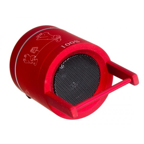 S001 Vintage Bucket Shaped Wireless Bluetooth Speaker with TF Card Reader (Red)