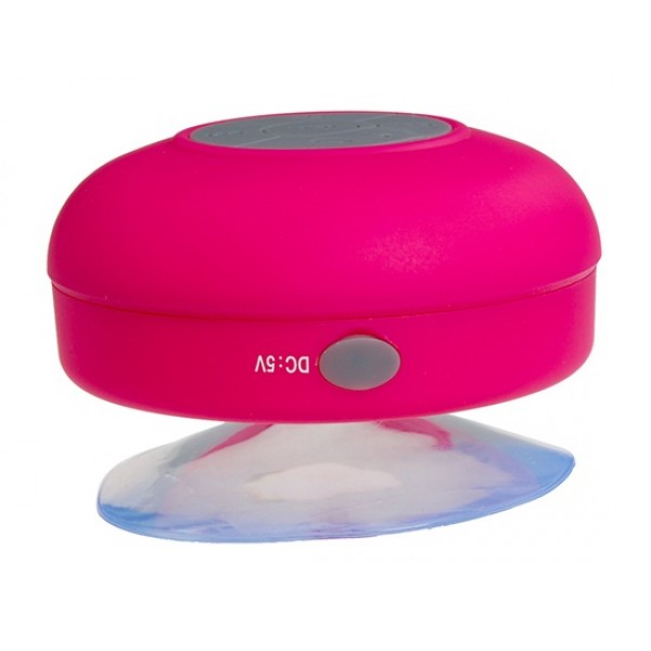 BTS-06 Mini Waterproof Bluetooth v3.0 Shower Speaker with Built-in Microphone & Suction Cup (Red)