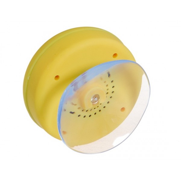 BTS-06 Mini Waterproof Bluetooth v3.0 Shower Speaker with Built-in Microphone & Suction Cup (Yellow)