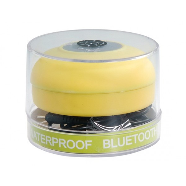 BTS-06 Mini Waterproof Bluetooth v3.0 Shower Speaker with Built-in Microphone & Suction Cup (Yellow)