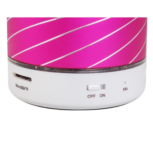 S07U Portable Bluetooth 3.0 Wireless Speaker with Hands-free Call, LED Light & TF Reader/USB Flash Drive (Rose Red)