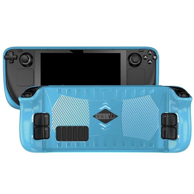 For Valve Steam Deck Game Console TPU Protective Cover Anti-skid Anti-scratch Case - Sky Blue