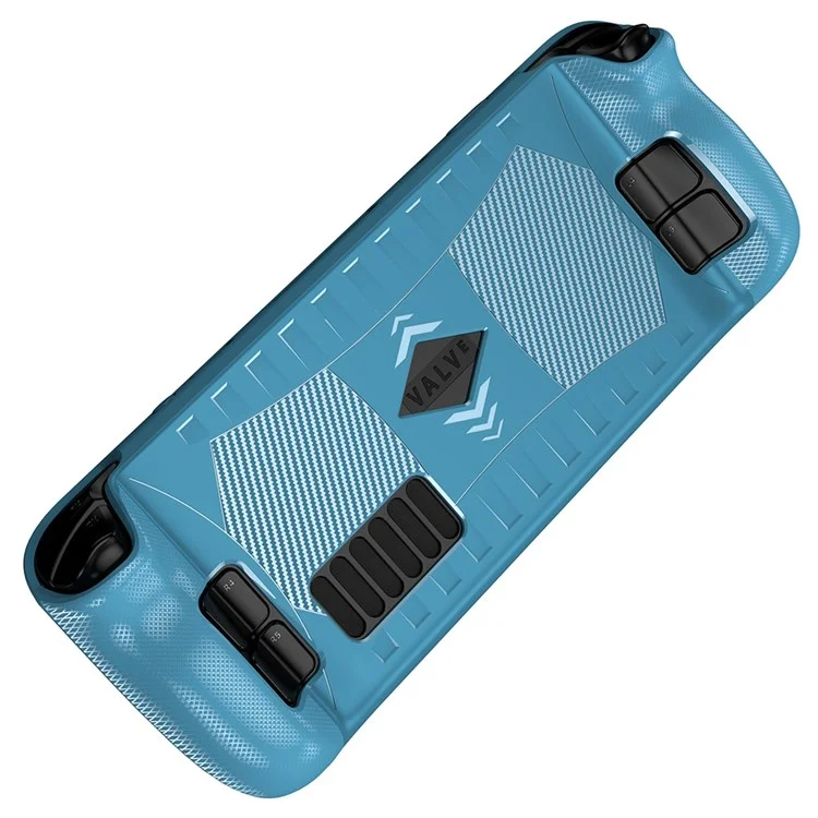 For Valve Steam Deck Game Console TPU Protective Cover Anti-skid Anti-scratch Case - Sky Blue