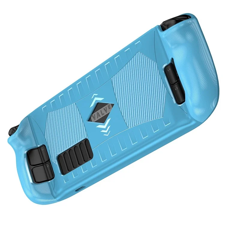 For Valve Steam Deck Game Console TPU Protective Cover Anti-skid Anti-scratch Case - Sky Blue