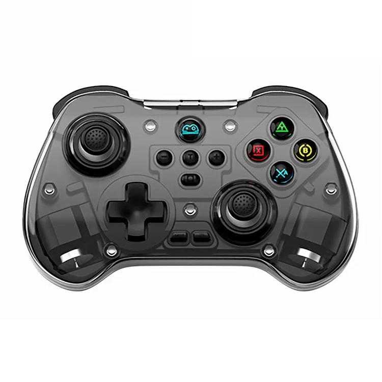 Z01X Transparent Design Bluetooth Gamepad Six-Axis Dual Motor Vibration Game Controller - Black