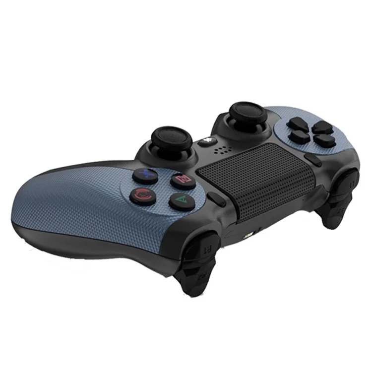 KM048 Bluetooth Wireless Controller for PS4 Cordless Game Handle 4.0 with Light Bar Support 6-axis, Vibration Function - Blue