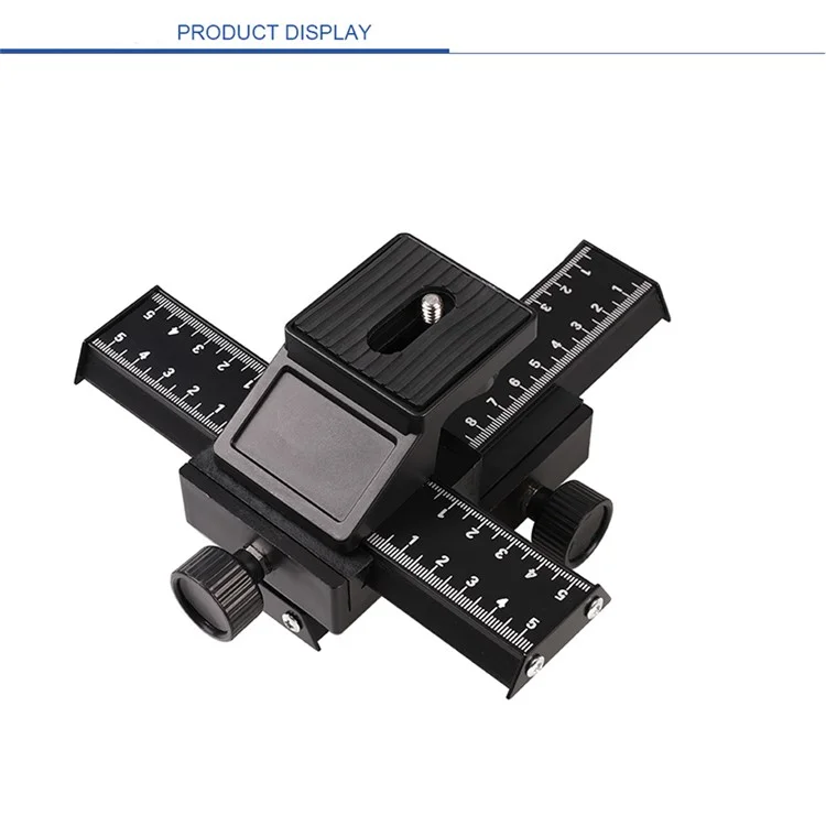 Two-Way Macro Frame Four-Dimensional Macro Tripod Head Fine-Tuning Long-Shaped Tripod Head for Macro Shooting